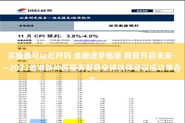 买股票可以杠杆吗 金穗逐梦临港 服贸开启未来——2023临港新片区服务贸易全球伙伴会议成功举办