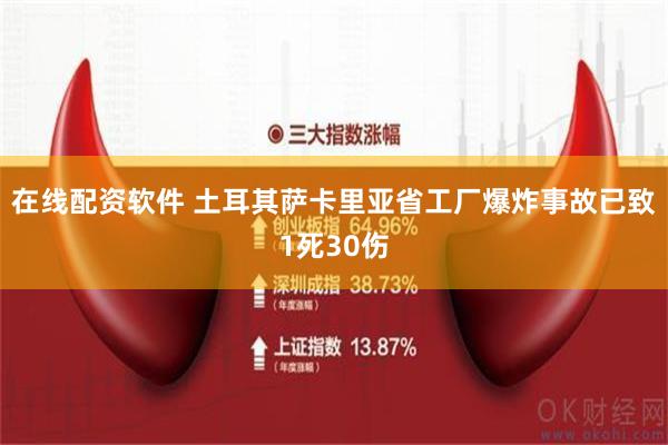 在线配资软件 土耳其萨卡里亚省工厂爆炸事故已致1死30伤