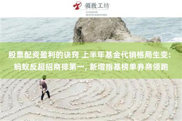股票配资盈利的诀窍 上半年基金代销格局生变: 蚂蚁反超招商排第一, 新增指基榜单券商领跑