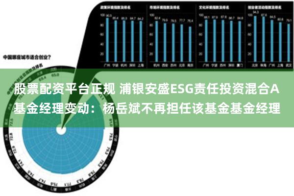 股票配资平台正规 浦银安盛ESG责任投资混合A基金经理变动：杨岳斌不再担任该基金基金经理