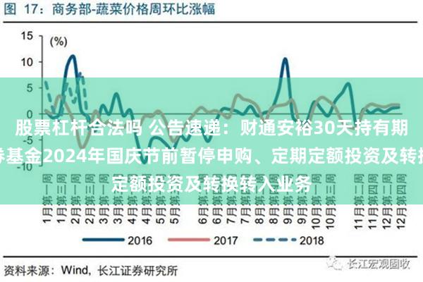 股票杠杆合法吗 公告速递：财通安裕30天持有期中短债债券基金2024年国庆节前暂停申购、定期定额投资及转换转入业务