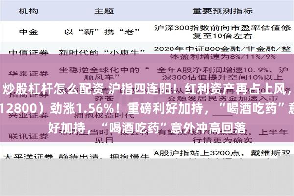 炒股杠杆怎么配资 沪指四连阳！红利资产再占上风，银行ETF（512800）劲涨1.56%！重磅利好加持，“喝酒吃药”意外冲高回落