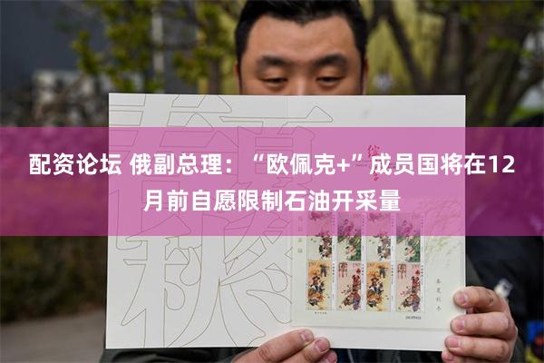 配资论坛 俄副总理：“欧佩克+”成员国将在12月前自愿限制石油开采量