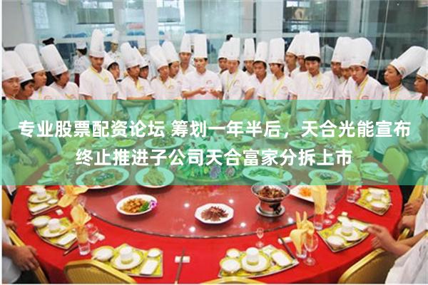 专业股票配资论坛 筹划一年半后，天合光能宣布终止推进子公司天合富家分拆上市