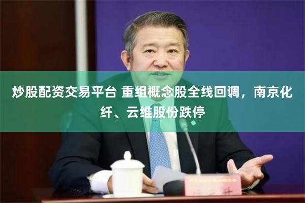 炒股配资交易平台 重组概念股全线回调，南京化纤、云维股份跌停