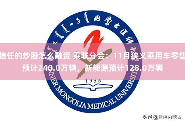 信任的炒股怎么融资 乘联分会：11月狭义乘用车零售预计240.0万辆，新能源预计128.0万辆