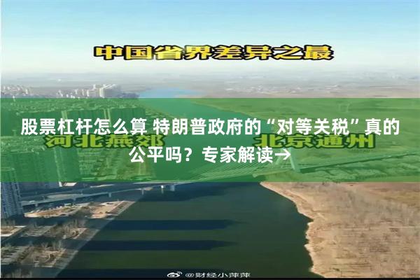 股票杠杆怎么算 特朗普政府的“对等关税”真的公平吗？专家解读→