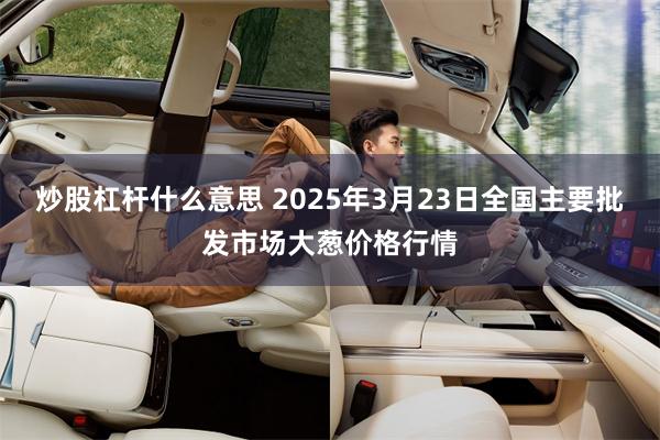 炒股杠杆什么意思 2025年3月23日全国主要批发市场大葱价格行情