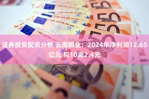 证券投资配资分析 云南铜业：2024年净利润12.65亿元 拟10派2.4元