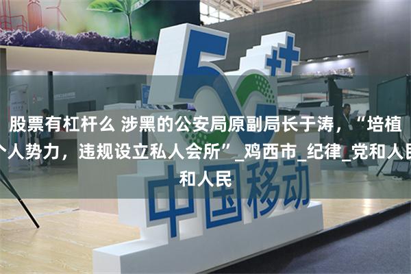 股票有杠杆么 涉黑的公安局原副局长于涛，“培植个人势力，违规设立私人会所”_鸡西市_纪律_党和人民