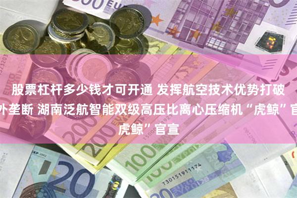 股票杠杆多少钱才可开通 发挥航空技术优势打破国外垄断 湖南泛航智能双级高压比离心压缩机“虎鲸”官宣