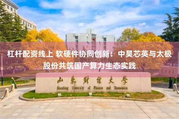 杠杆配资线上 软硬件协同创新：中昊芯英与太极股份共筑国产算力生态实践