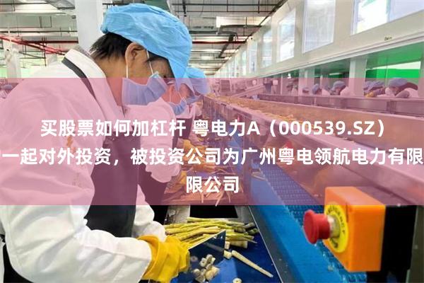 买股票如何加杠杆 粤电力A（000539.SZ）新增一起对外投资，被投资公司为广州粤电领航电力有限公司